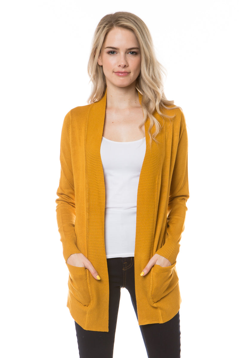 Cielo Women's Low Hip Open Front Cardigan SW565 - Cielo 1985 