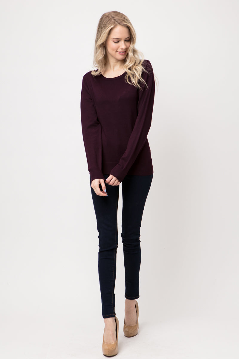 Cielo Women's Round Neck Styled Pullover Sweater - SW630-2/SW460 - Cielo 1985 