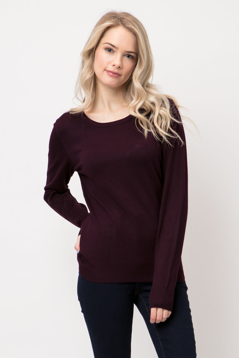 Cielo Women's Round Neck Styled Pullover Sweater - SW630-2/SW460 - Cielo 1985 