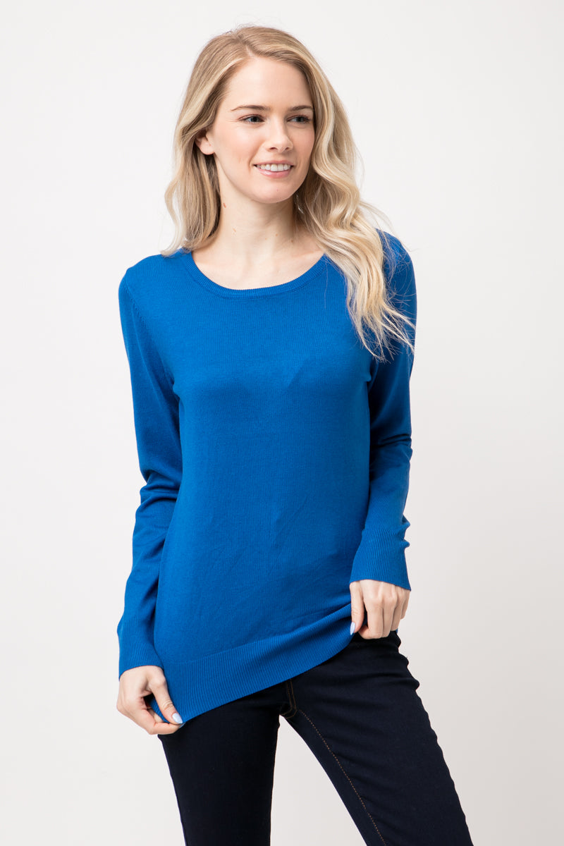 Cielo Women's Round Neck Styled Pullover Sweater - SW630-2/SW460 - Cielo 1985 